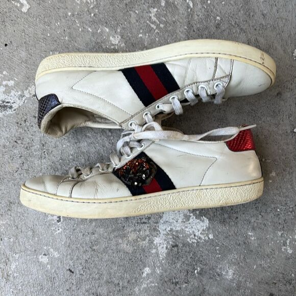 Gucci, distressed ace sneakers - Picture 2 of 11